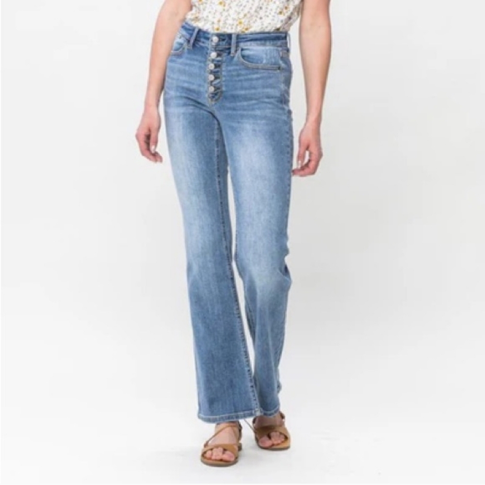 Judy Blue | Dreaming About You Mid-Rise Button Fly Boot Cut Jeans - Sz 0/24